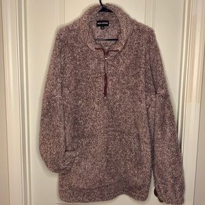 Fuzzy people quarter zip pullover